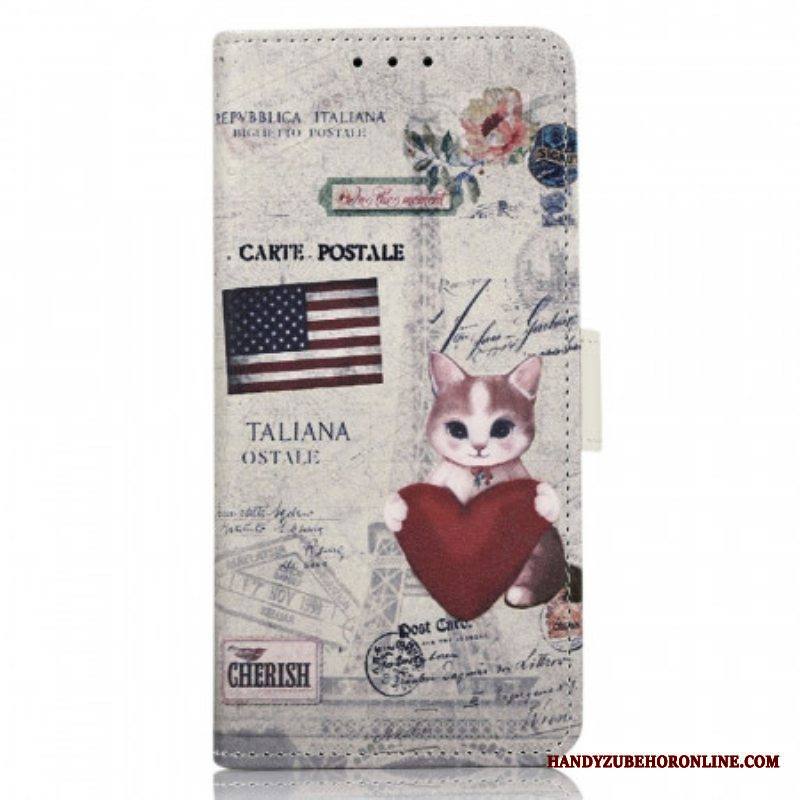 Kotelot Samsung Galaxy M53 5G Traveller Cat