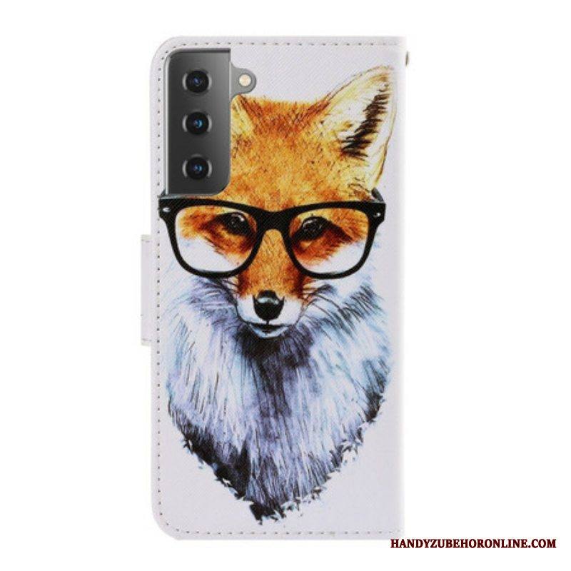 Kotelot Samsung Galaxy S21 5G Suojaketju Kuori Brainy Fox Hihnalla