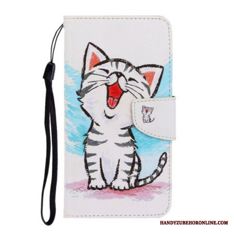 Kotelot Samsung Galaxy S21 FE Suojaketju Kuori Strappy Color Kitten