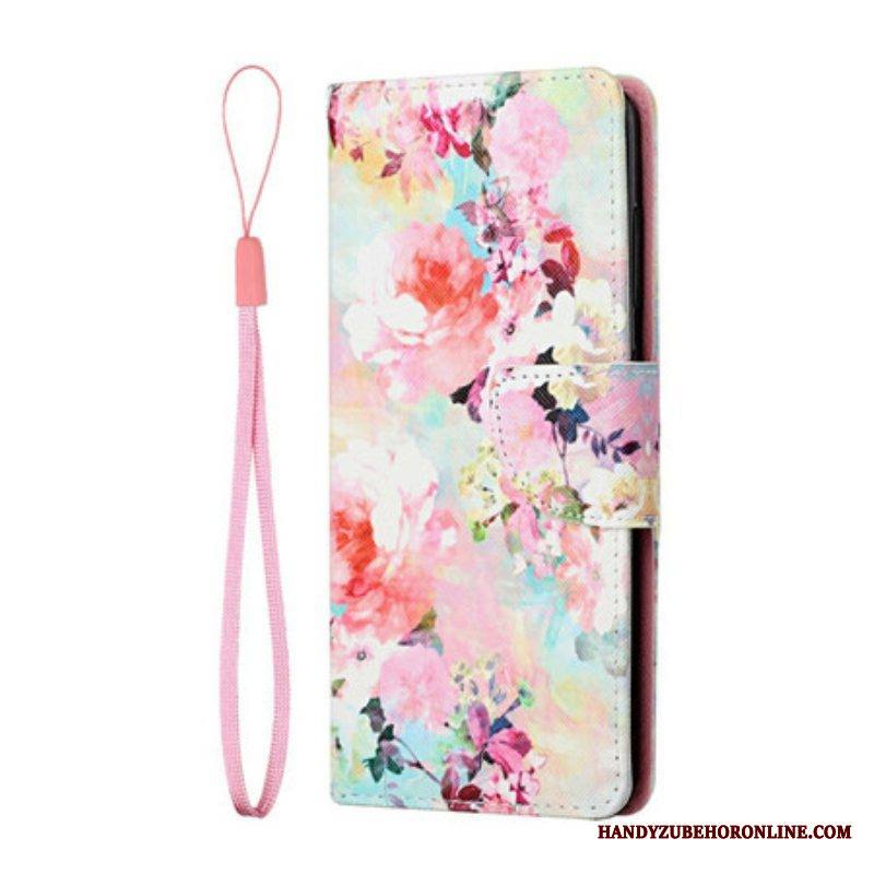 Kotelot Samsung Galaxy S21 FE Suojaketju Kuori Vintage Strappy Floralies