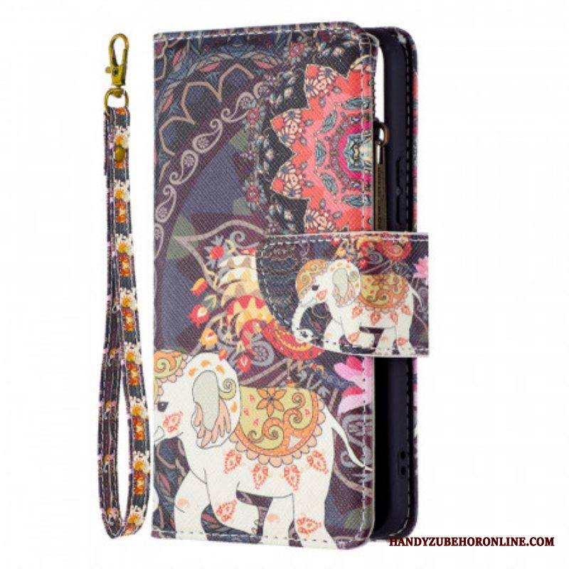 Kotelot Samsung Galaxy S22 5G Elephant Vetoketjullinen Tasku