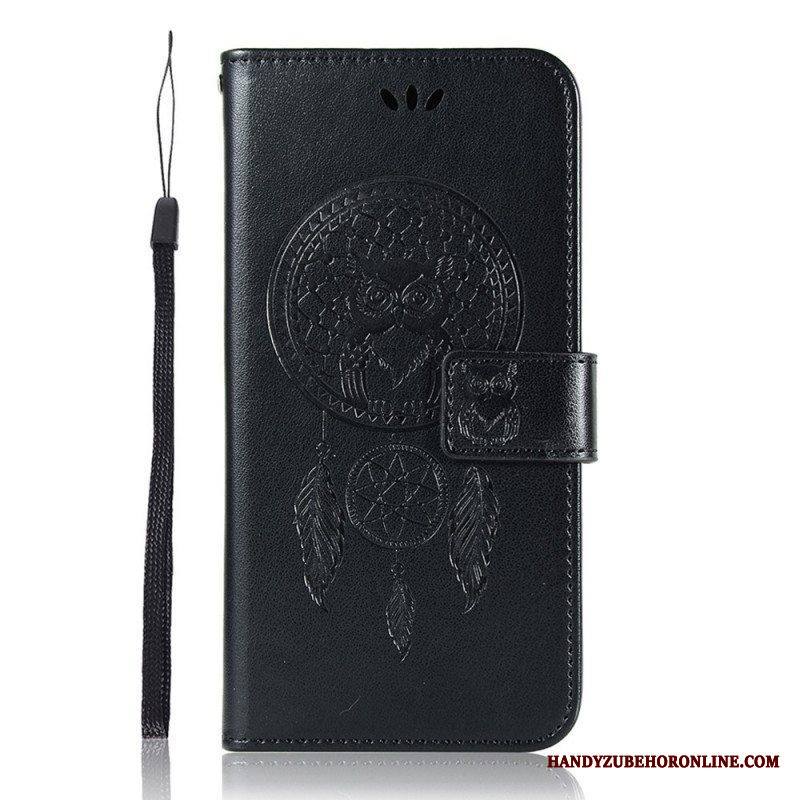 Kotelot Samsung Galaxy S22 5G Nahkaefekti Dreamcatcher Owl