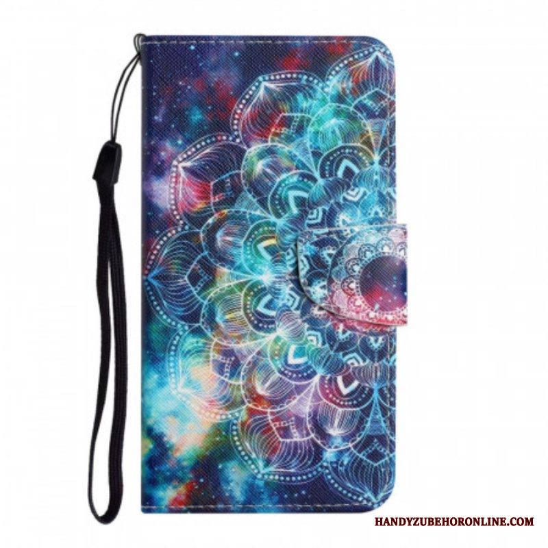 Kotelot Samsung Galaxy S22 Plus 5G Suojaketju Kuori Flashy Half Mandala Strappy