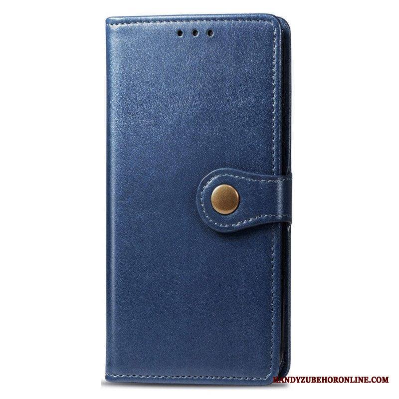 Kotelot Samsung Galaxy S22 Ultra 5G Keinonahkaa Ja Vintage-lukko
