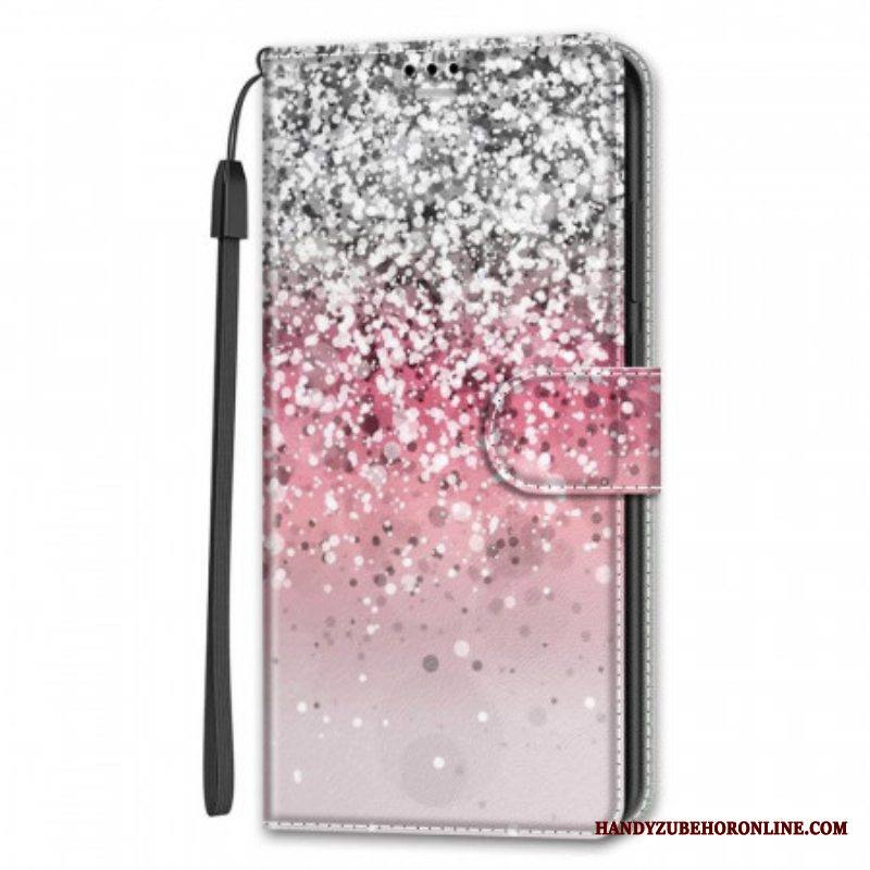 Kotelot Samsung Galaxy S22 Ultra 5G Paljetteja Hihnalla