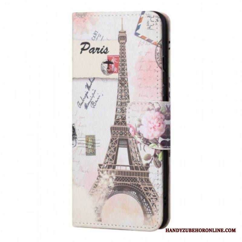 Kotelot Samsung Galaxy S22 Ultra 5G Retro Eiffel-torni