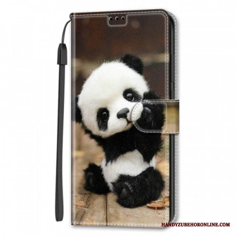 Kotelot Samsung Galaxy S22 Ultra 5G Suojaketju Kuori Pelaa Little Pandaa Hihnalla