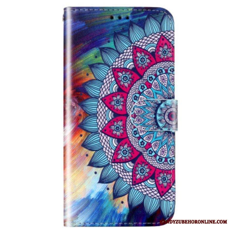 Kotelot Samsung Galaxy S23 Plus 5G Suojaketju Kuori Värikäs Strappy Mandala
