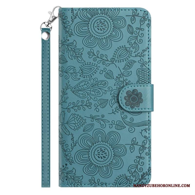 Kotelot Samsung Galaxy S25 Plus 5g Kukkakuvio Ja Hihna Suojakuori