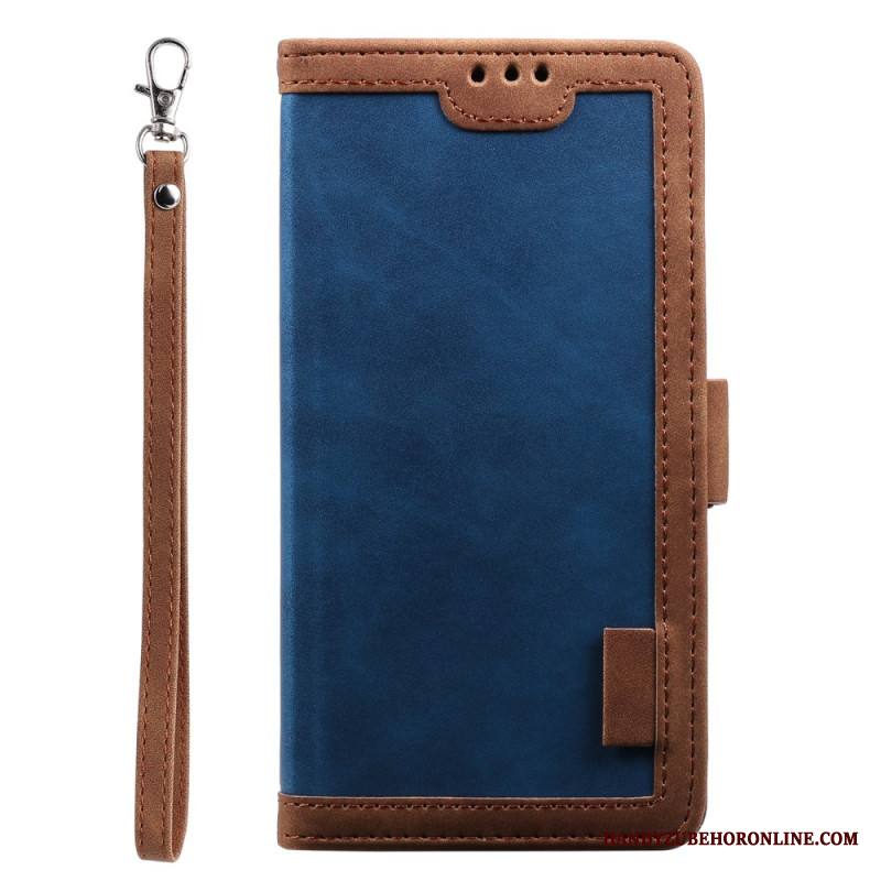 Kotelot Samsung Galaxy S25 Ultra 5g Kaksivärinen Mokkanahkamainen Rfid-estolompakko