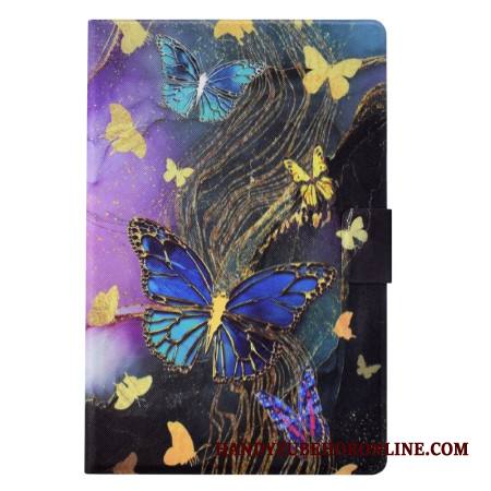 Kotelot Samsung Galaxy Tab S11 Kultaisia Ja Värikkäitä Perhosia