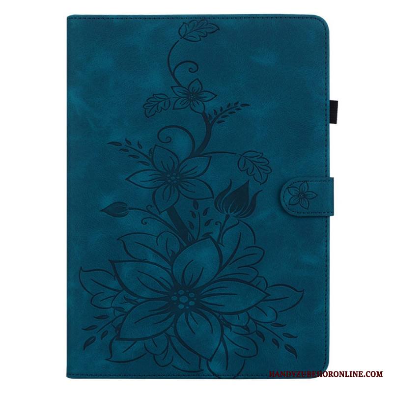 Kotelot Samsung Galaxy Tab S11 Mokkanahkaefekti Kukkakuvio Suojakuori