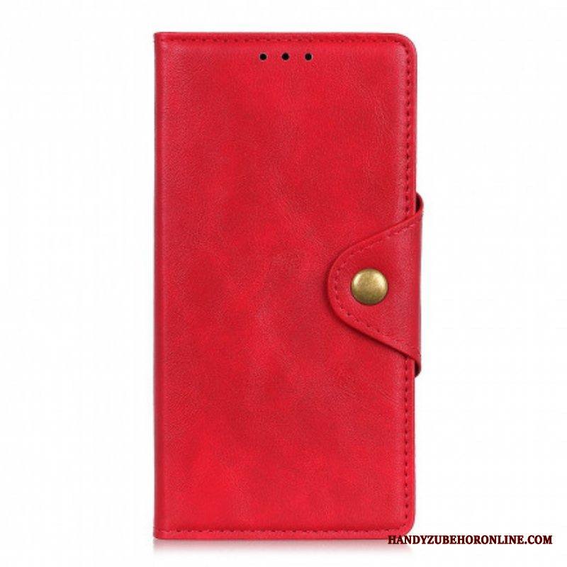 Kotelot Sony Xperia 1 III Keinonahkainen Vintage-painike
