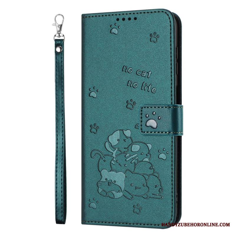 Kotelot Sony Xperia 1 Vii Sarjakuvakissat Hihnoilla Suojakuori