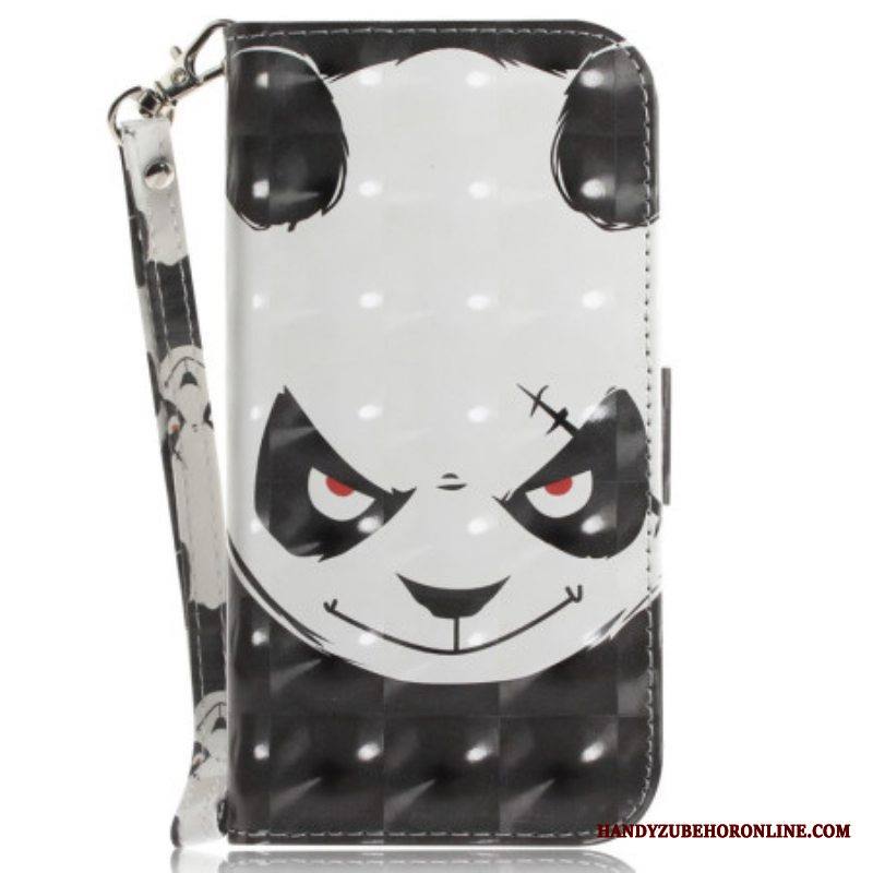 Kotelot Xiaomi 12 / 12X Suojaketju Kuori Vihainen Panda Kaulanauhan Kanssa
