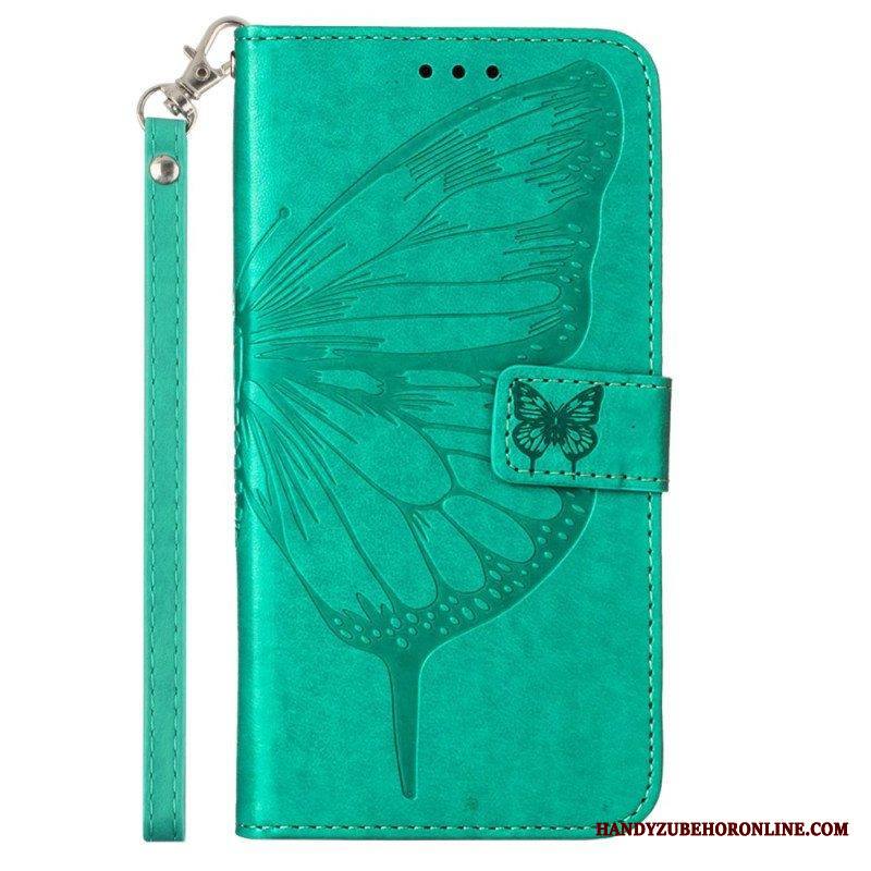 Kotelot Xiaomi 13 Lite Butterfly Design Kaulanauhalla