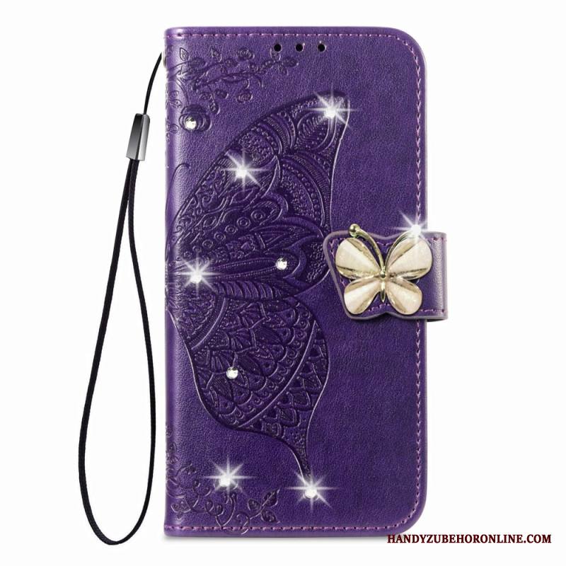 Kotelot Xiaomi 17 3d-perhos- Ja Strassikoristeinen