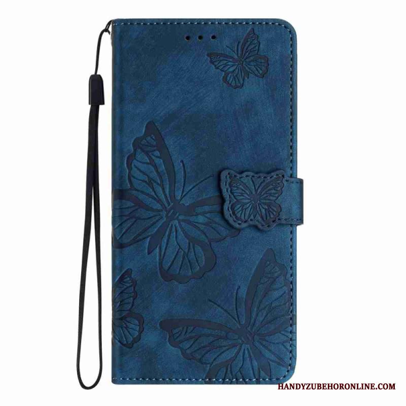 Kotelot Xiaomi 17 Pro Mokkanahkakuvioinen Perhoskuvio Suojakuori