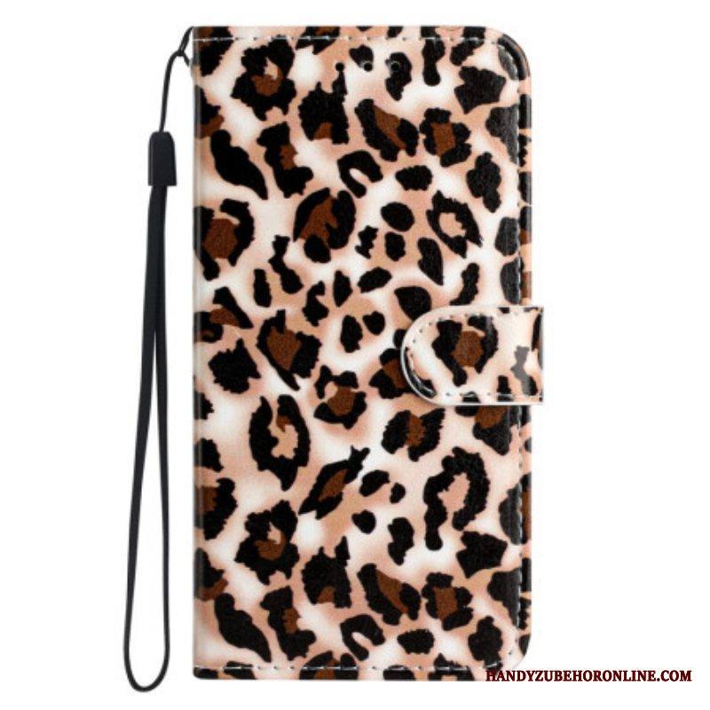 Kotelot Xiaomi Redmi A1 Suojaketju Kuori Strappy Leopard Print
