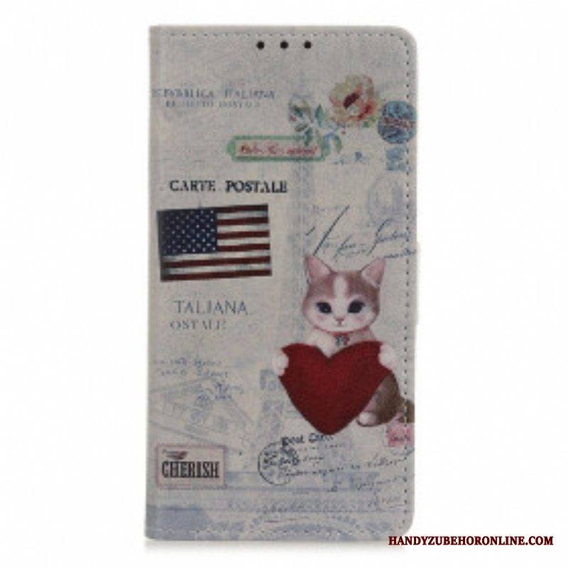 Kotelot Xiaomi Redmi Note 10 / 10S Traveller Cat
