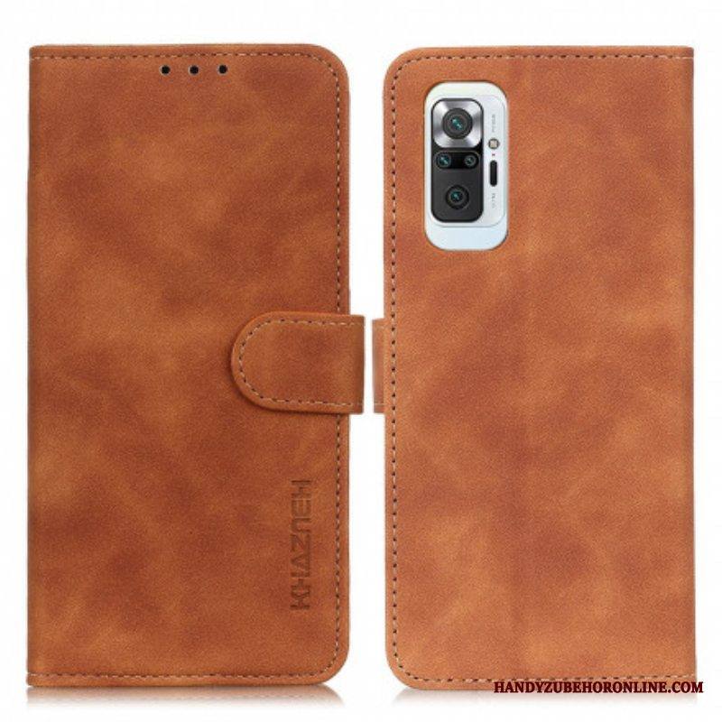 Kotelot Xiaomi Redmi Note 10 Pro Khazneh Vintage Nahkaefekti