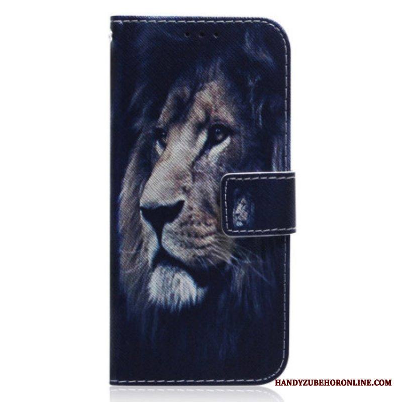 Kotelot Xiaomi Redmi Note 12 5G Suojaketju Kuori Dreaming Lion Hihnalla