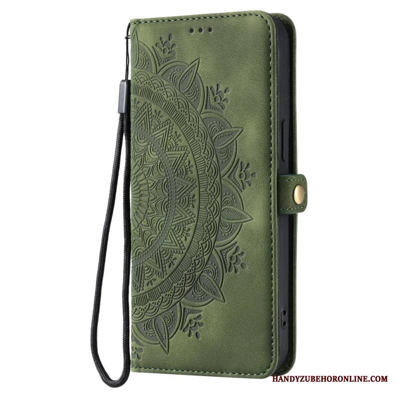 Kotelot Xiaomi Redmi Note 14 4g Mokkanahkaefekti Mandala-aurinko