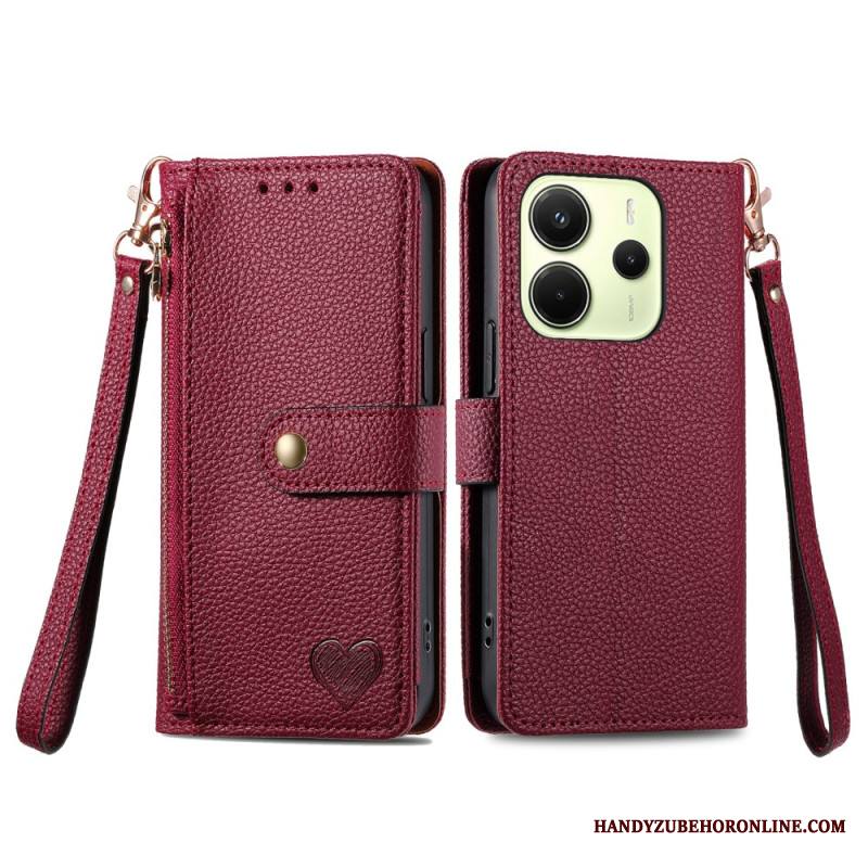 Kotelot Xiaomi Redmi Note 14 4g Sydänkuvioinen Lompakko