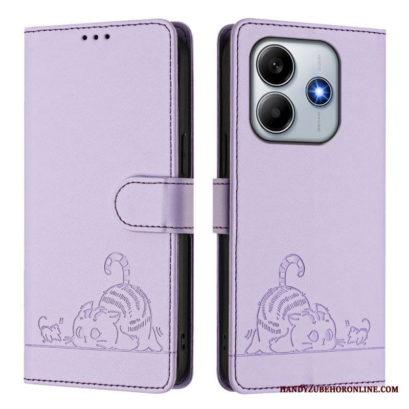 Kotelot Xiaomi Redmi Note 14 5g Puhelinkuoret Rfid-suojattu Kissakohtaus