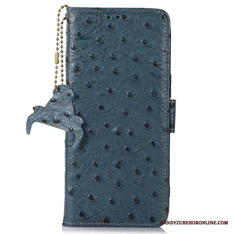 Kotelot Xiaomi Redmi Note 14 Pro 4g Rfid-suojattu Strutsikuvioinen Nahka