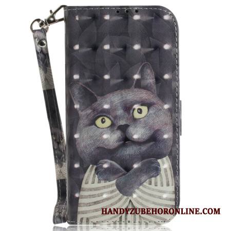 Kotelot Xiaomi Redmi Note 14s Harmaa Kissa-avainnauha