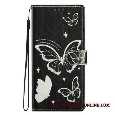 Kotelot Xiaomi Redmi Note 15 5g Mustavalkoisia Perhosia Suojakuori