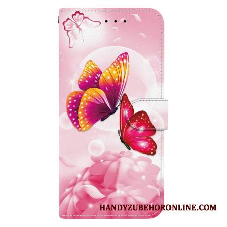 Kotelot Xiaomi Redmi Note 15 5g Pinkki Perhoset