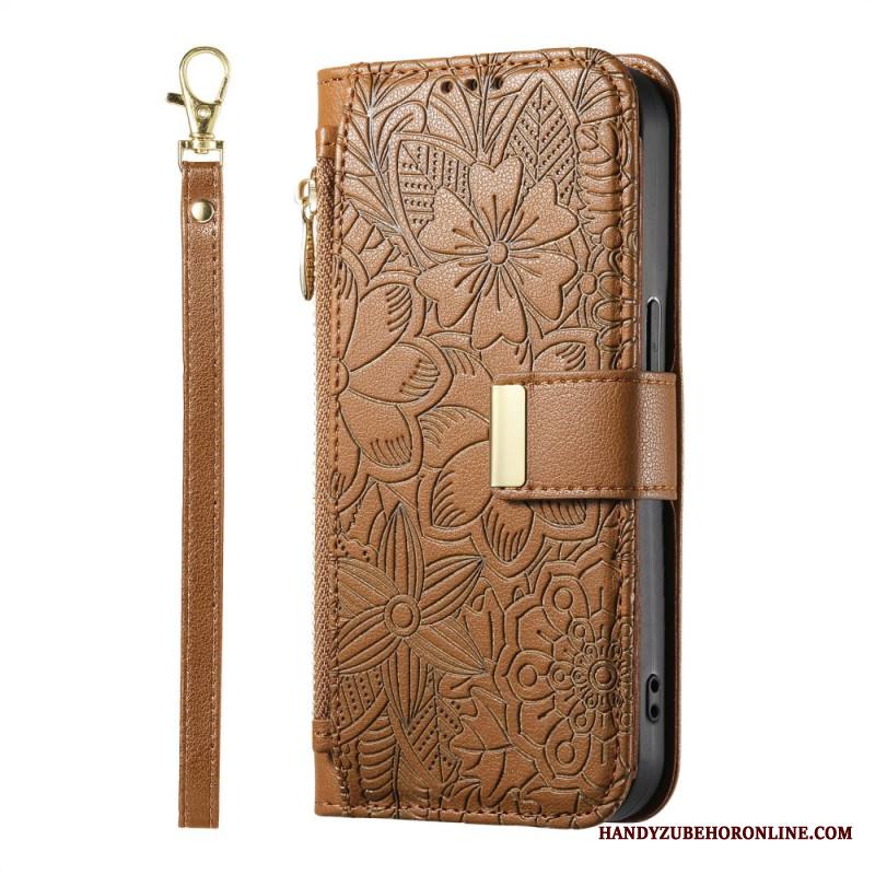 Kotelot Xiaomi Redmi Note 15 Pro Plus 5g Puhelinkuoret Kukkakuvio Ja Vetoketjullinen Tasku