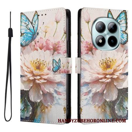 Kotelot Xiaomi Redmi Note 15 Pro Plus 5g Sininen Kukka Ja Perhonen