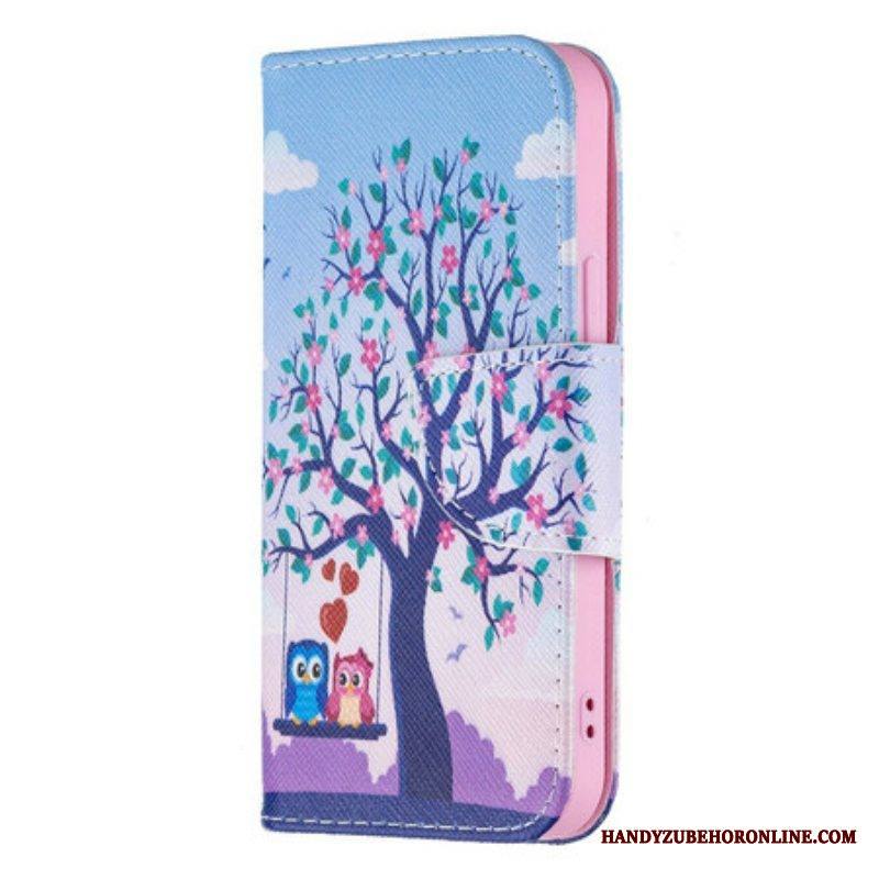 Kotelot iPhone 13 Mini Pöllöt Swingissä
