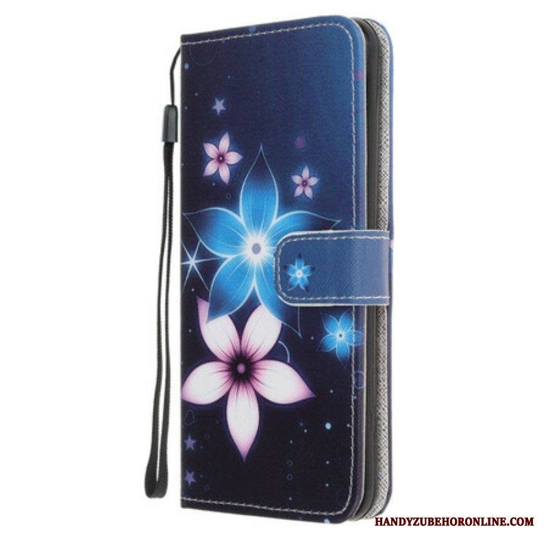 Kotelot iPhone 13 Mini Suojaketju Kuori Kuun Hihnan Kukat