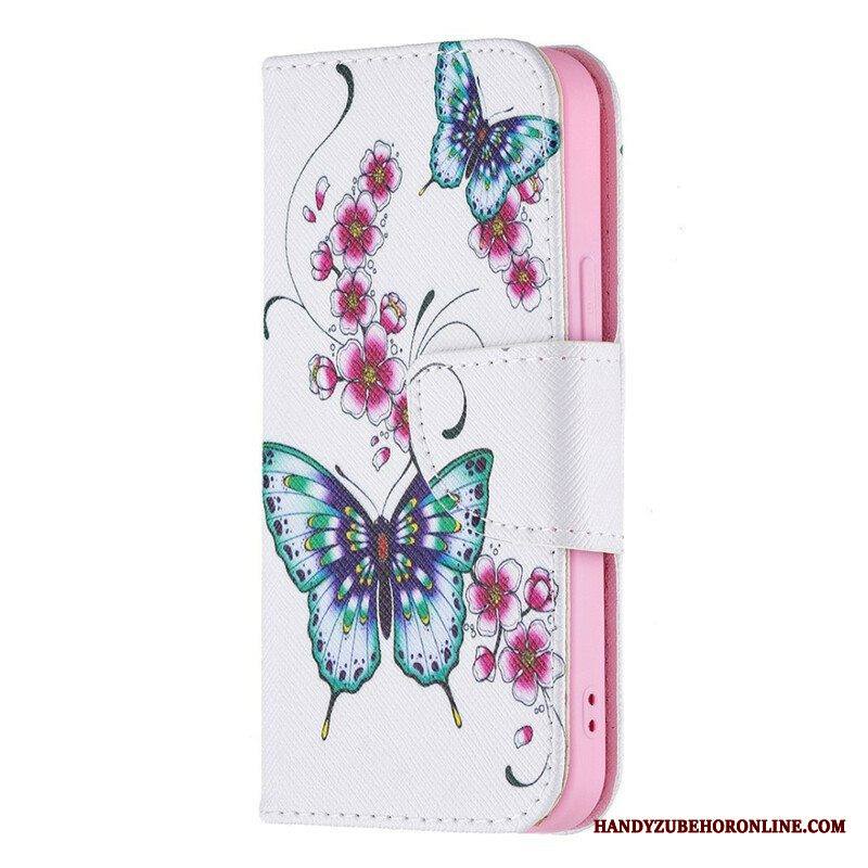 Kotelot iPhone 13 Mini Upeita Perhosia