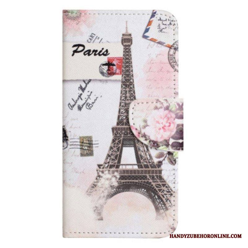 Kotelot iPhone 14 Plus Vintage Eiffel-torni