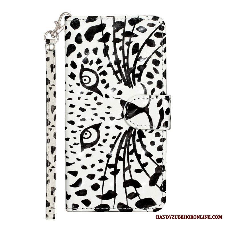 Kotelot iPhone 15 Plus Suojaketju Kuori 3d Leopard Hihnalla