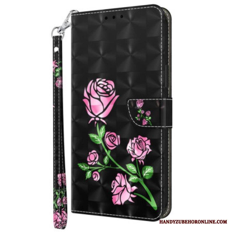 Kotelot iPhone 15 Pro Suojaketju Kuori Strap Roses