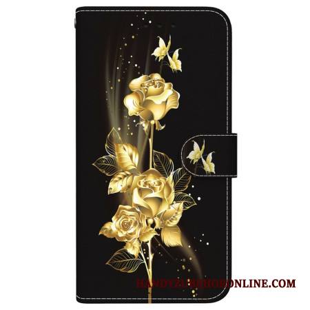 Kuoret Sony Xperia 10 Vii Kultaiset Ja Vaaleanpunaiset Perhoset