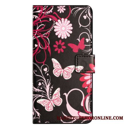 Kuoret Xiaomi Redmi Note 14 4g Perhosia Mustalla Taustalla