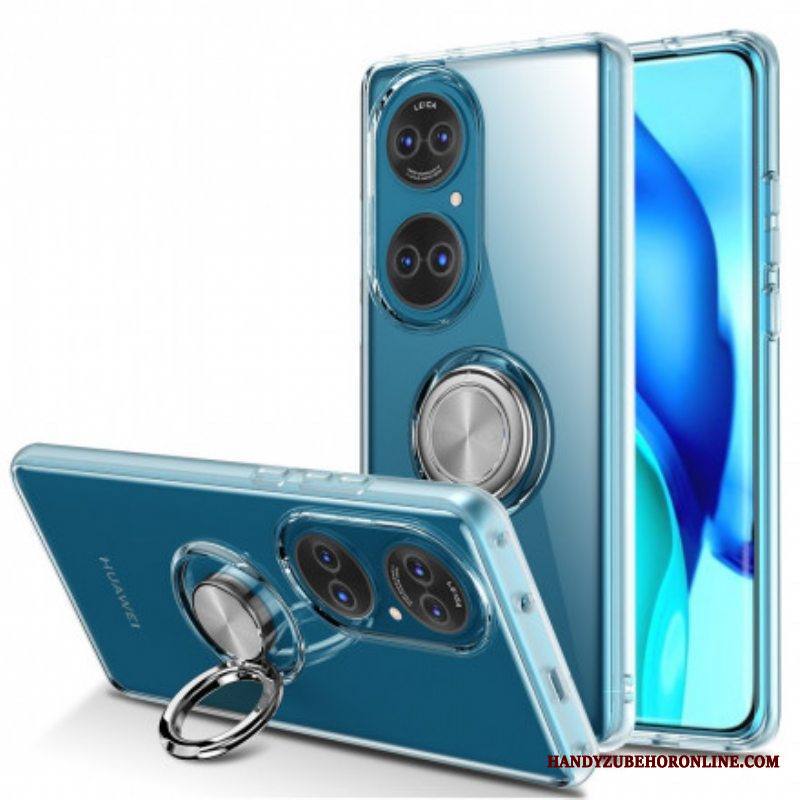 Kuori Huawei P50 Läpinäkyvä Yksinkertainen Metallisormus