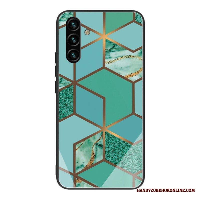 Kuori Samsung Galaxy A13 5G / A04s Geometria Marmori Karkaistu Lasi
