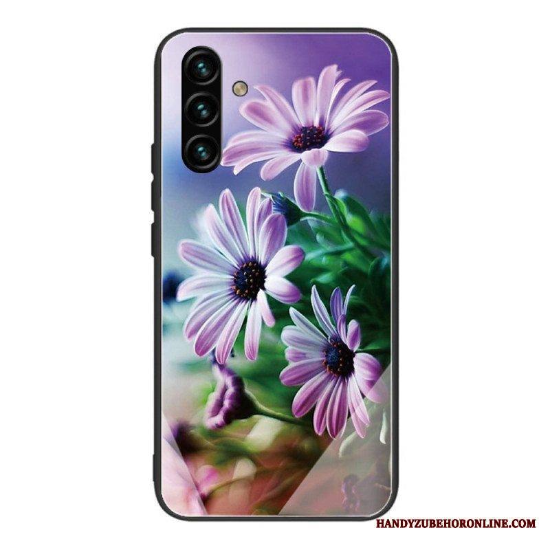 Kuori Samsung Galaxy A13 5G / A04s Karkaistua Lasia Kukkia