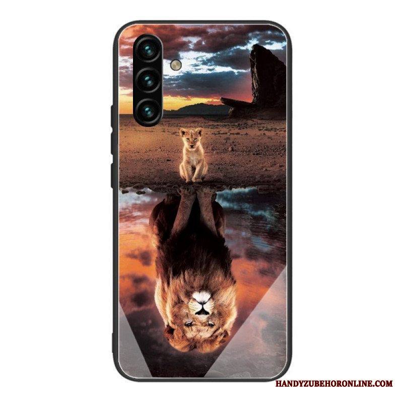 Kuori Samsung Galaxy A13 5G / A04s Lion Cub's Dream Karkaistu Lasi