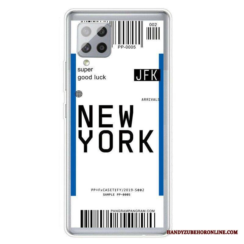 Kuori Samsung Galaxy A42 5G Boarding Pass New Yorkiin