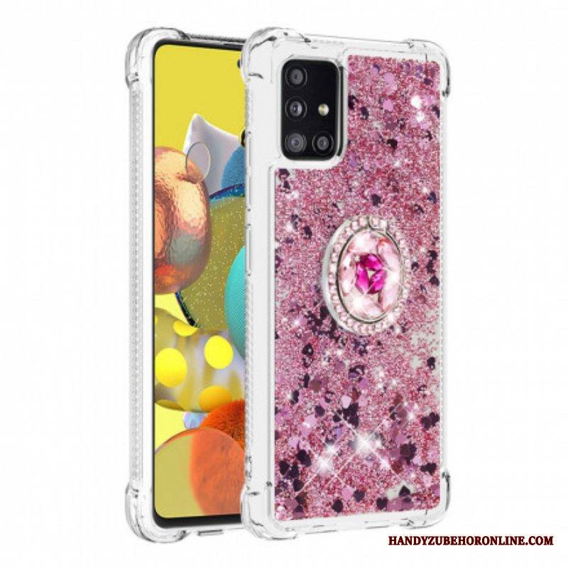 Kuori Samsung Galaxy A51 5G Paljetteja Rengastuella