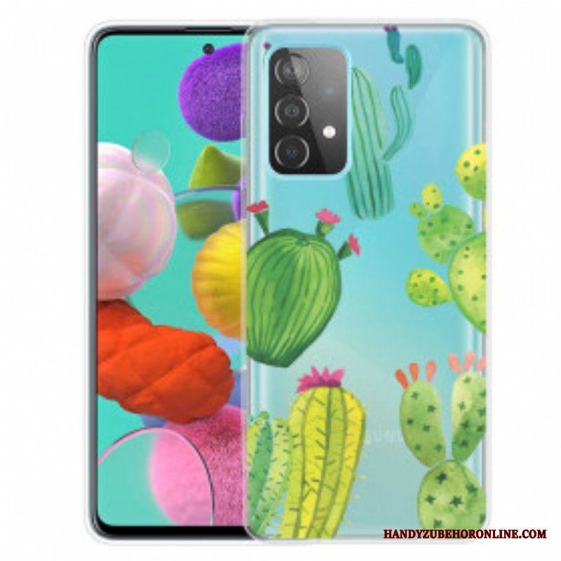 Kuori Samsung Galaxy A52 4G / A52 5G / A52s 5G Akvarelli Kaktukset